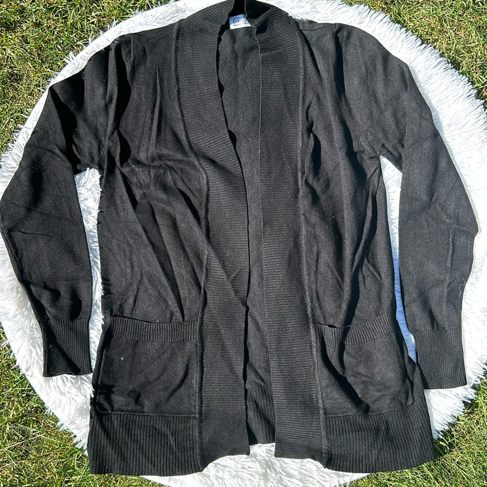 Cielo Everyday Ultra Soft Black Cardigan Size Large - Picture 2 of 14